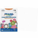 Prang Construction Paper, Bright White, 12" x 18" , 50 Sheets P87070001
