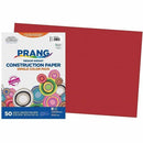 Prang Construction Paper, Holiday Red, 12" x 18" , 50 Sheets P99070001