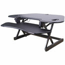 Rocelco Corner Adjustable Desk Riser with 4AC+2USB & 1 USB-C Outl 837867