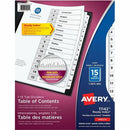 Avery Ready Index&reg; Table of Content Dividers for Laser a 11142