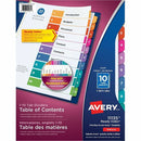 Avery Ready Index&reg; Table of Content Dividers for Laser a 11135