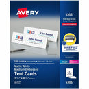 Avery Medium Tent Cardsfor Laser and Inkjet Printers, 2-1/2" 5305
