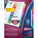 Avery Ready Index&reg; Table of Content Dividersfor Laser an 11188