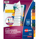 Avery Ready Index Customizable TOC Binder Dividers 11818