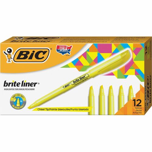 BIC Brite Liner Highlighters BICBL11YW