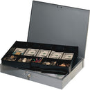 MMF Heavy Gauge Steel Cash Box with Tray 2215CBTGY