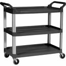Rubbermaid Commercial 3-Shelf Mobile Utility Cart 409100BK
