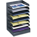 Safco Slanted Shelves Steel Desk Tray Sorter 3129BL