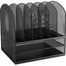 Safco Onyx 2 Horizontal/6 Upright Desk Organizer 3255BL