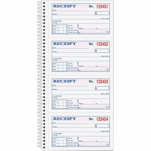 TOPS Carbonless 2-part Money Receipt Book TOP4161
