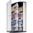 DURABLE 72-Key Brushed Aluminum Key Cabinet 195523