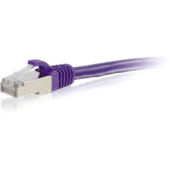 C2G 14ft Cat6 Snagless Shielded (STP) Network Patch Cable - Purple