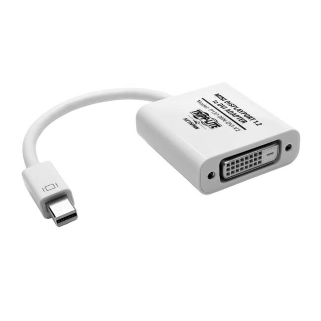 Tripp Lite 6in Mini DisplayPort to DVI Adapter Active Converter mDP to DVI M/F DPort 1.2 6"