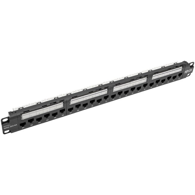 Tripp Lite N252-024-6A 24-Port 1U Rack-Mount Cat6a/Cat6/Cat5e 110 Patch Panel