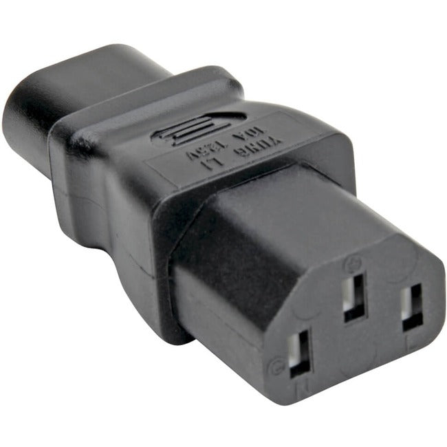 Tripp Lite IEC C8 to IEC C13 Power Cord Adapter - 10A, 125V, Black