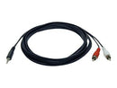 Tripp Lite Series 3.5 Mm Mini Stereo To Rca Audio Y Splitter Adapter Cable (m/2x