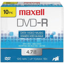 Maxell 10pk Dvd-r Wo 16x 4.7gb Recordbl J-case