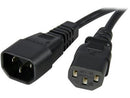 Startech Ac Power Cord 10ft (3m) 18awg Power Supply Extension Cable Iec 60320 C14 To Iec