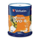 Verbatim Dvd-r 4.7gb 16x White Inkjet Printable, Branded Hub Logo 100pk Spindle