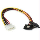 Startech 12 Lp4 To 2x Latching Sata Y Cable
