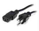 Startech 3ft (1m) Universal Power Cord W/ Nema 5-15p And Iec 60320 C13 Connectors; 125v A