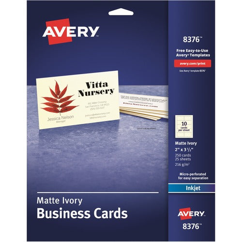 Avery&reg; Inkjet Business Card - AVE8376