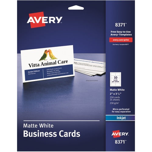 Avery&reg; Inkjet Business Card - AVE8371