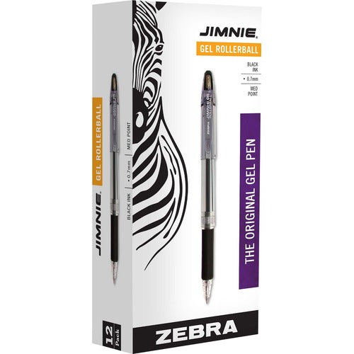 Zebra Pen Jimnie Soft Rubber Grip Gel Rollerball Pens - ZEB44110