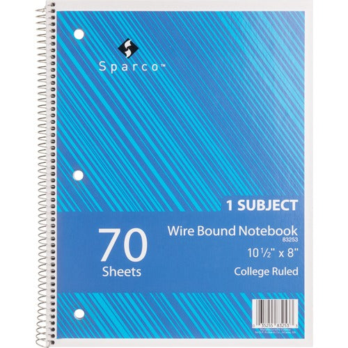 Sparco Wirebound College Ruled Notebooks - SPR83253