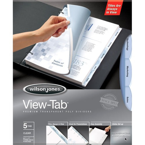 Wilson Jones View-Tab&reg; Transparent Dividers - WLJ55066