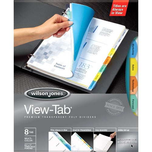 Wilson Jones View-Tab 8-Tab Transparent Dividers - WLJ55067