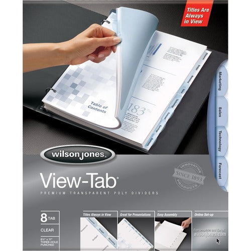 Wilson Jones View-Tab&reg; Transparent Dividers - WLJ55068