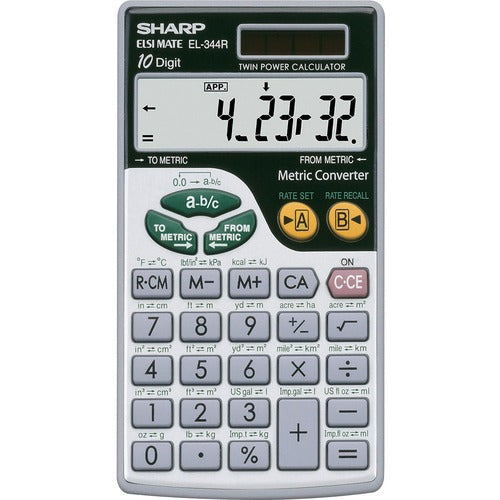 Sharp Calculators EL-344RB 10-Digit Handheld Calculator - SHREL344RB