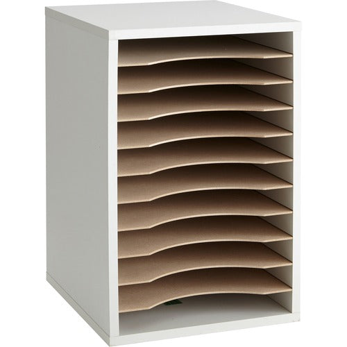 Safco Adjustable Vertical Wood Shelf Organizer - SAF9419GR