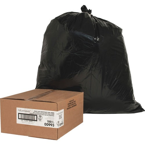 Nature Saver Nature Saver Black Low-density Recycled Can Liners NAT00993