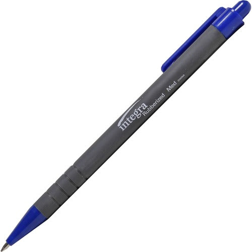 Integra Rubber Barrel Retractable Ballpoint Pens - ITA30032