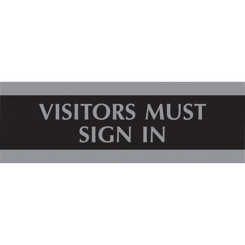 HeadLine Visitors Must Sign In Sign - USS4763