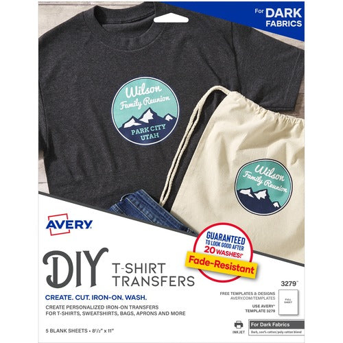 Avery&reg; Avery&reg; Inkjet, Laser Iron-on Transfer Paper - White AVE03279