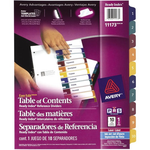 Avery&reg; Easy Edit Index Divider - AVE11173