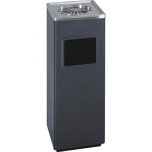 Safco Sandless Square Ash Urn/Trash Receptacle - SAF9696BL