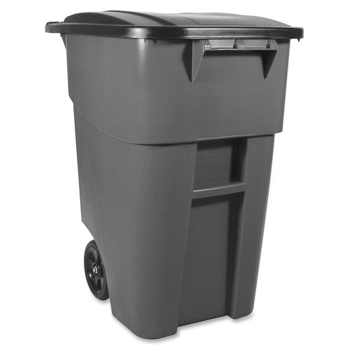 Rubbermaid Commercial Brute Rollout Container with Lid - RUB9W2700GRAY
