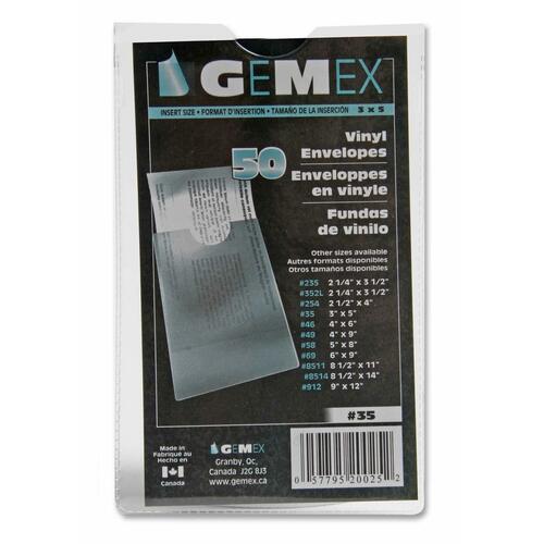 Gemex Clear Vinyl Envelopes - GMX35