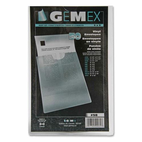 Gemex Clear Vinyl Envelopes - GMX58