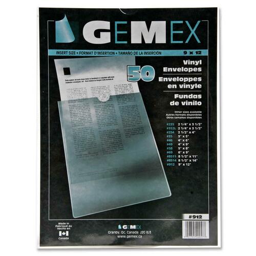 Gemex Clear Vinyl Envelopes - GMX912