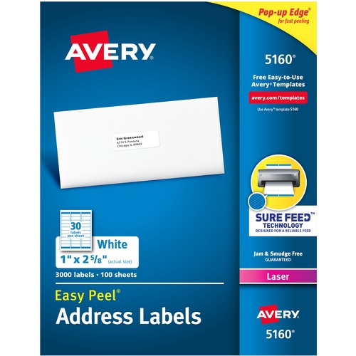 Avery Mailing Label 05160 Easy Peel - AVE05160