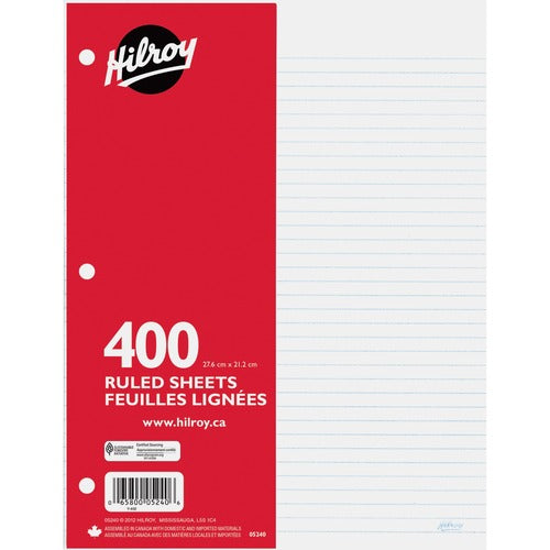 Hilroy 7mm Ruled With Margin Filler Paper - HLR05240