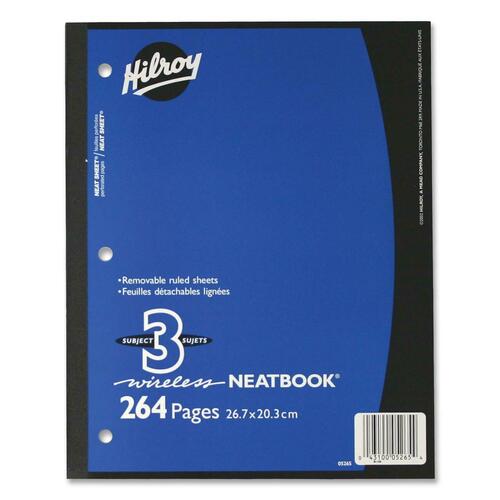 Hilroy Neatbooks Three Subject Notebook - HLR05265