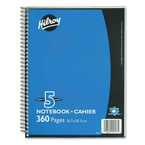 Hilroy Executive Coil Five Subject Notebook - HLR05693