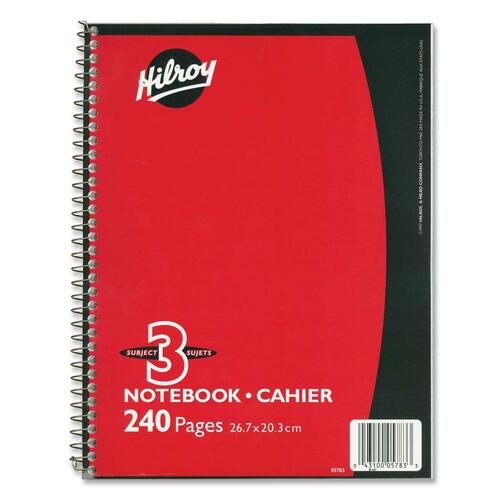 Hilroy Coil Three Subject Notebook - HLR05783