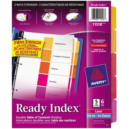 Avery&reg; Avery&reg; Ready Index Unprinted Tab AVE11518